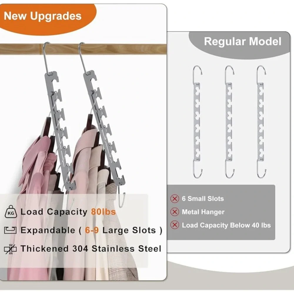 Space-Saving Adjustable “Magic Hanger”